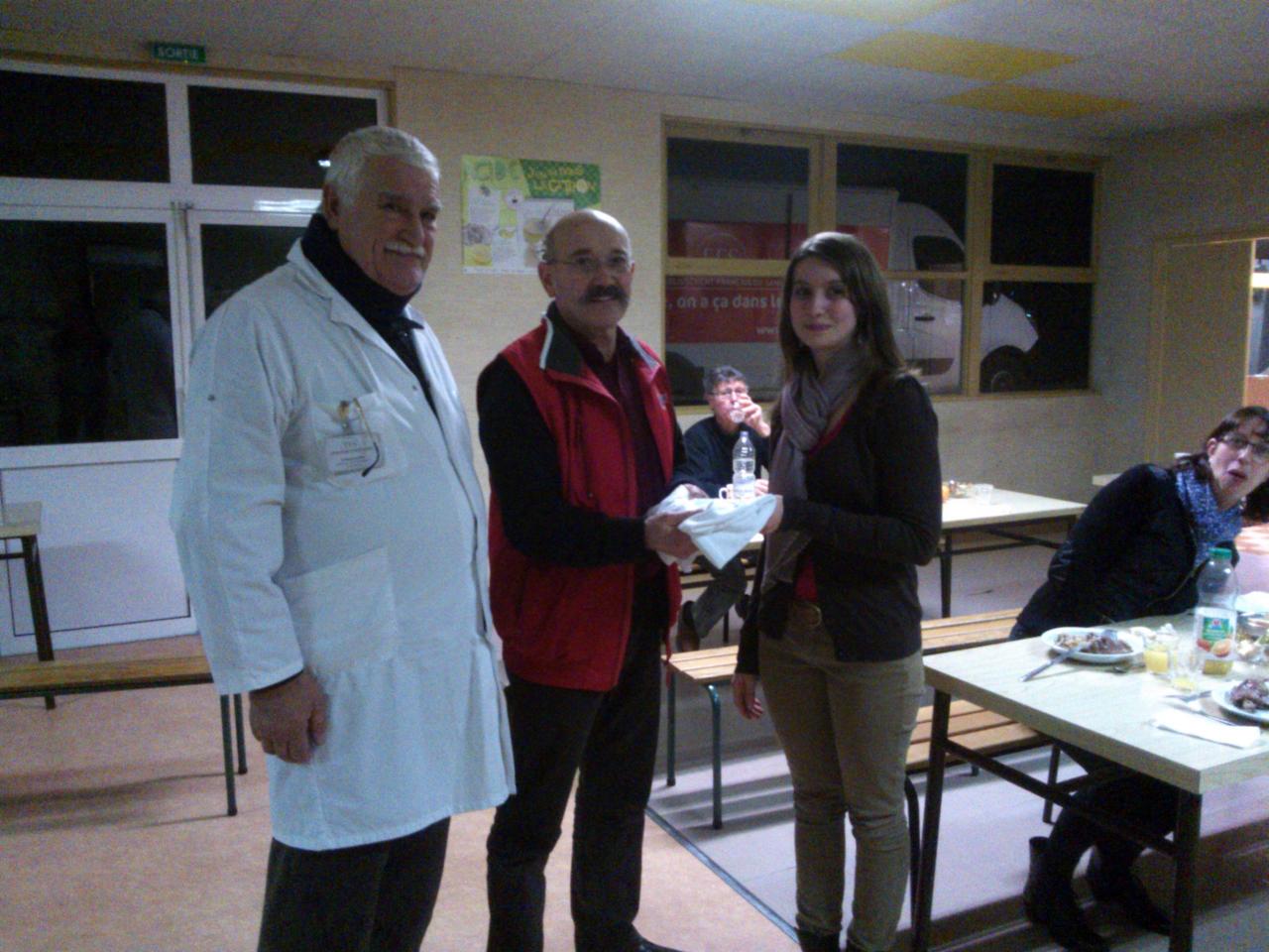 Lorine pour son 2ème don le 30.12.2014 à Chabanais